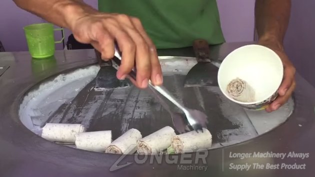 Making Rolled Ice Cream